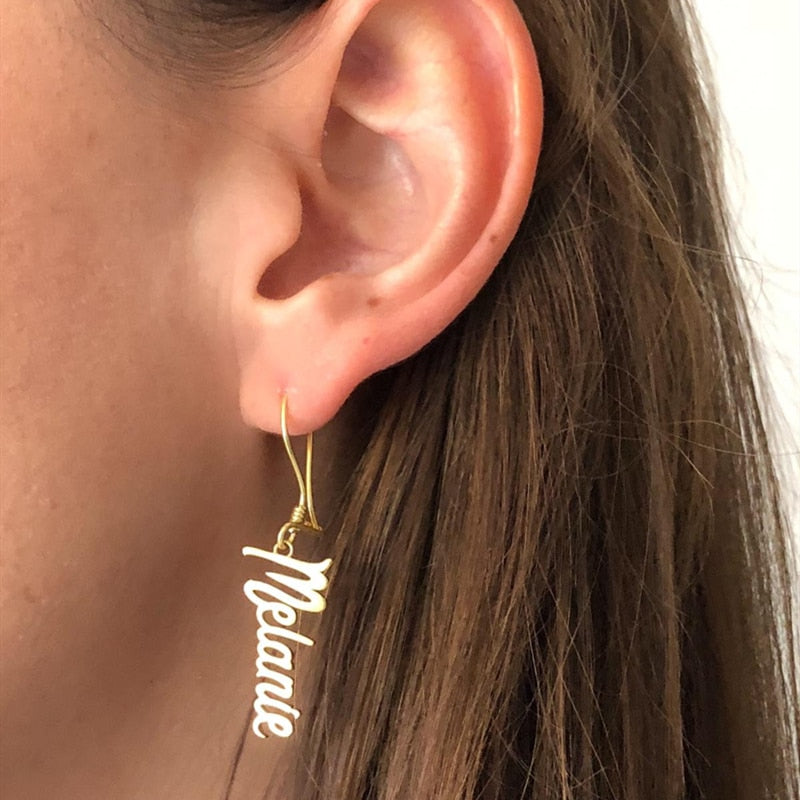 Personalized Name Drop Earrings